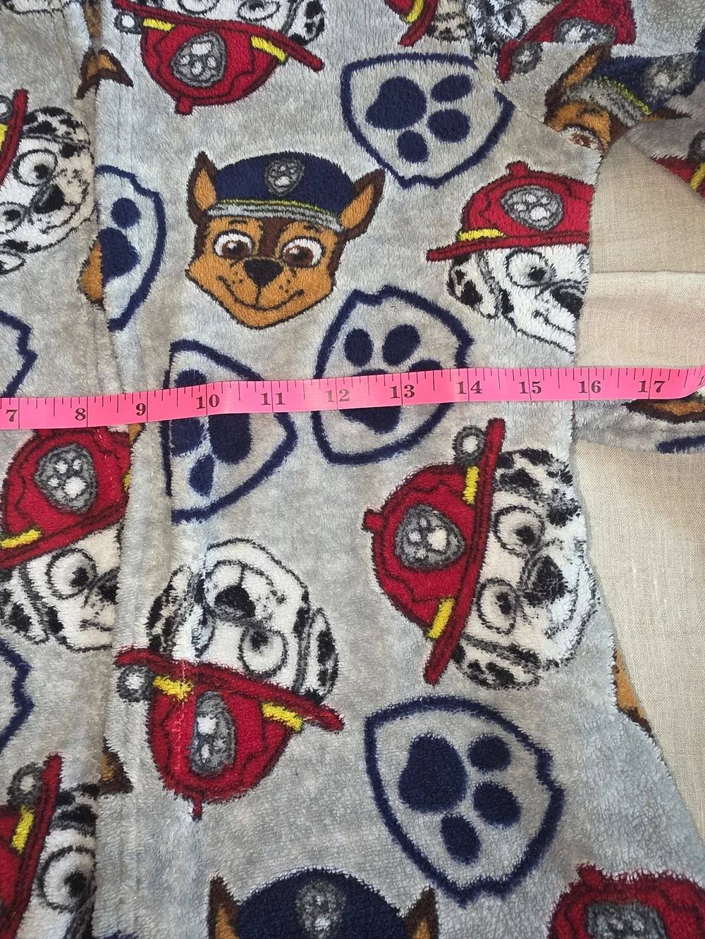 Paw Patrol Kids' Plush Hooded Robe - Gray with Multi-Color Characters